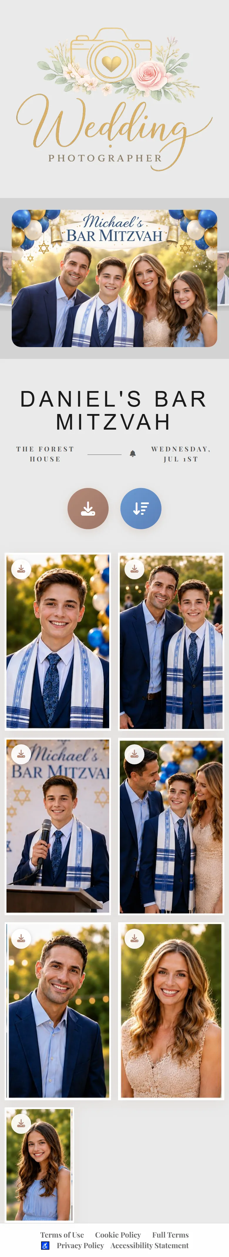 Client photo gallery on mobile - mobile-responsive MyGallery design
