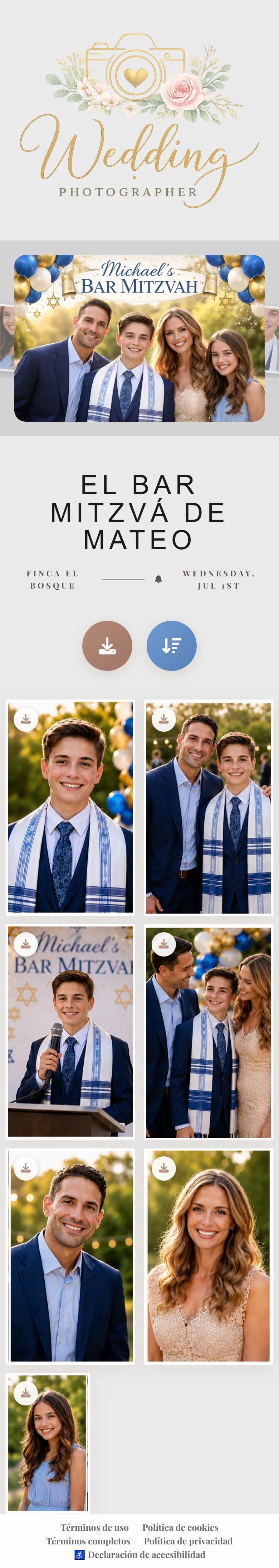 Client photo gallery on mobile - mobile-responsive MyGallery design