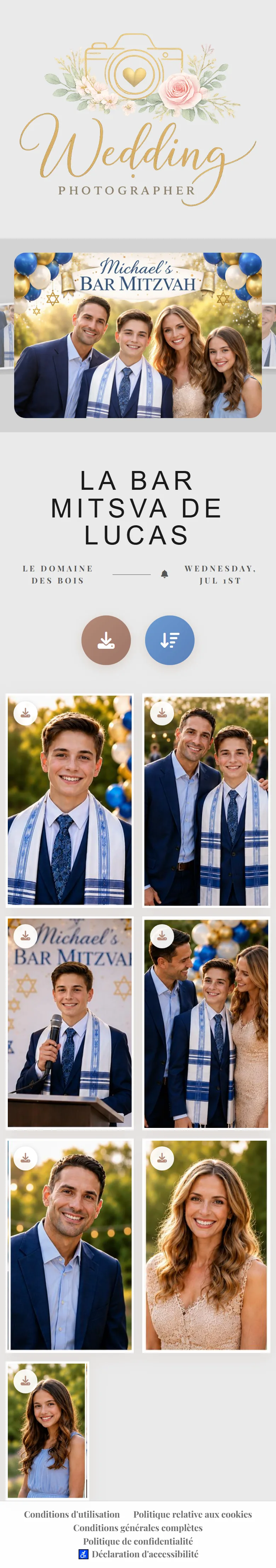 Client photo gallery on mobile - mobile-responsive MyGallery design